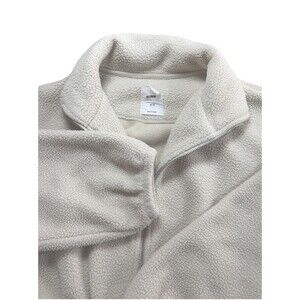 Cotton On Cropped Sherpa Zip Up Jacket Ivory Women’s M‎